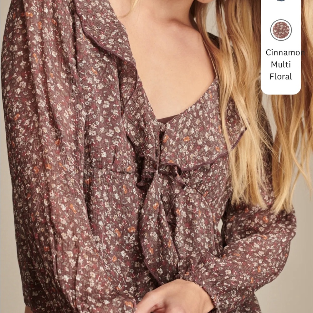 Long Sleeve Ruffle Top - Picture 2 of 5